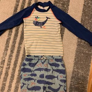 Baby Boden Swim Trunks & Rashguard